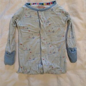 Magnetic Me Light Blue Onesie with Sailboat Design